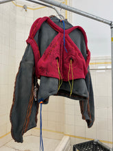 Load image into Gallery viewer, Seeing Red Teal Dyed Elephant Trunk Hoodie with Red Token Bag - Size OS