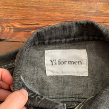 Load image into Gallery viewer, 2000s Yohji Yamamoto Faded Denim Trucker Jacket with Bleach Dipped Sleeve Hems - Size M