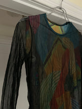 Load image into Gallery viewer, ss1997 Yohji Yamamoto Mesh Geometric Print Top - Size M