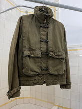 Load image into Gallery viewer, 1980s Marithe Francois Girbaud x Complements Dark Khaki Cargo Jacket with Front Buckle Closures - Size M
