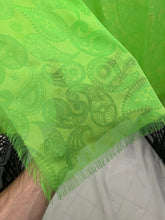 Load image into Gallery viewer, 2000s Yohji Yamamoto Green Printed Paisley Scarf - Size OS