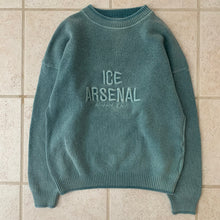 Load image into Gallery viewer, 1990s Armani Embroidered "Ice Arsenal" Faded Knitted Sweater - Size L