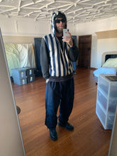 Load image into Gallery viewer, 1990s Armani Navy Pinstripe Oversized Hooded Vest - Size XL
