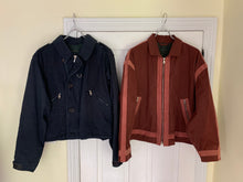 Load image into Gallery viewer, 1990s Armani Object Dyed Bordeaux Blouson with Pink Contrast Pipping - Size XL