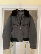 Load image into Gallery viewer, 1990s Armani Washed B-15 Bomber Jacket with Removable Fur Collar and Articulated Shoulder Gusset - Size XL