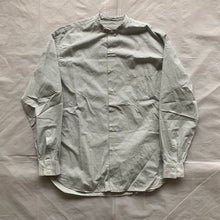 Load image into Gallery viewer, 1990s Armani Soft Blue Diagonal Weave Pattern Shirt - Size L