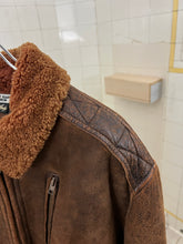 Load image into Gallery viewer, 1980s Katharine Hamnett Shearling Leather Bomber Jacket - Size L