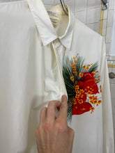 Load image into Gallery viewer, ss1987 Yohji Yamamoto Yuzen Dyed Red Orcid Shirt - Size OS
