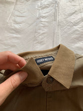 Load image into Gallery viewer, aw1992 Issey Miyake Khaki Military Shirt with Ribbed Collar - Size S