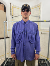 Load image into Gallery viewer, 1980s Katharine Hamnett Purple Silk Cargo Shirt - Size L