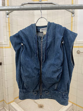 Load image into Gallery viewer, 1980s Marithe Francois Girbaud x Complements Denim Hooded Life Preserver Vest - Size M