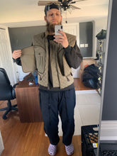 Load image into Gallery viewer, aw1992 Issey Miyake Khaki Quilted Nylon Hidden Cargo Pocket Vest - Size XL