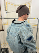 Load image into Gallery viewer, Vintage Padded Denim Moto Jacket - Size XL