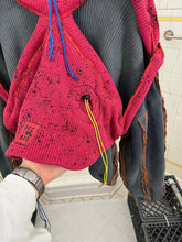 Load image into Gallery viewer, Seeing Red Teal Dyed Elephant Trunk Hoodie with Red Token Bag - Size OS