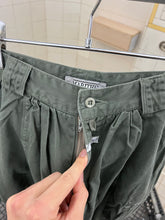 Load image into Gallery viewer, 1980s Marithe Francois Girbaud Green Patch Pocket Paneled Trousers with Adjustable Synch Hem Detail - Size M