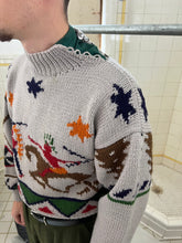 Load image into Gallery viewer, 1980s Katharine Hamnett Native American Intarsia Cropped Turtleneck Sweater - Size M