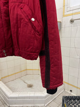 Load image into Gallery viewer, 1980s Armani Heavy Red Cotton Cropped Bomber with Black Contrast Trim Detailing - Size XL