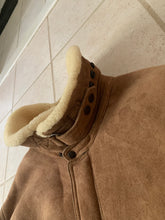 Load image into Gallery viewer, 1990s Armani Tan Suede Mouton Jacket - Size L
