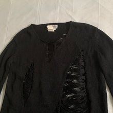 Load image into Gallery viewer, 1990s Yohji Yamamoto Destroyed Black Knitted Sweater - Size M