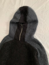 Load image into Gallery viewer, 2000s Vintage Grey and Black Mohair Ninja Hoodie - Size M