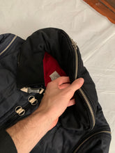 Load image into Gallery viewer, 1990s Armani Navy Pillow Neck Bondage Jacket with Removable Sleeves - Size L