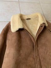 Load image into Gallery viewer, 1990s Armani Tan Suede Mouton Jacket - Size L