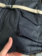 Load image into Gallery viewer, 1990s Armani Navy Pillow Neck Bondage Jacket with Removable Sleeves - Size L
