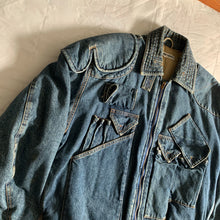 Load image into Gallery viewer, 1980s Katharine Hamnett Denim Cargo Bomber Jacket - Size L