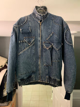 Load image into Gallery viewer, 1980s Katharine Hamnett Washed Denim Cargo Bomber - Size OS