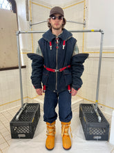 Load image into Gallery viewer, aw1993 Armani Denim Life Preserver Jacket with Removable Sleeves and Packable Hood - Size M