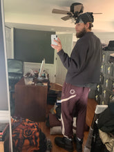 Load image into Gallery viewer, aw2019 Bernhard Willhelm Embroidered Maroon Track Pants - Size M