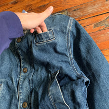 Load image into Gallery viewer, 1980s Katharine Hamnett Denim Teddy Jacket - Size L