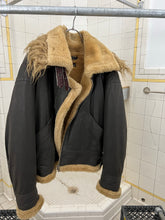 Load image into Gallery viewer, aw1994 Issey Miyake Faux Mouton Cropped High Neck Flight Jacket - Size L
