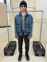 Load image into Gallery viewer, 1980s Marithe Francois Girbaud x Complemets Light Wash Denim Cargo Jacket with Front Buckle Closures - Size M