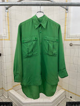 Load image into Gallery viewer, 1980s Katharine Hamnett Green Silk Cargo Shirt - Size M