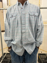 Load image into Gallery viewer, 1980s Marithe Francois Girbaud Double Pleated Shoulder Plaid Shirt - Size L