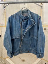 Load image into Gallery viewer, 1980s Marithe Francois Girbaud Light Wash Denim Double Closure Jacket - Size M