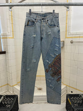 Load image into Gallery viewer, 1990s Armani Oriental Tiger Applique Washed Denim - Size S