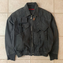 Load image into Gallery viewer, 1980s Katharine Hamnett Washed Blacked Cargo Bomber - Size M
