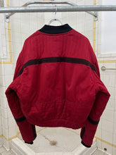 Load image into Gallery viewer, 1980s Armani Heavy Red Cotton Cropped Bomber with Black Contrast Trim Detailing - Size XL