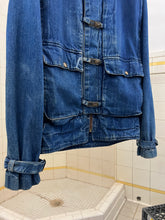 Load image into Gallery viewer, 1980s Marithe Francois Girbaud x Complements Denim Cargo Jacket with Front Buckle Closures - Size S