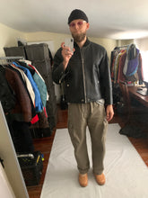 Load image into Gallery viewer, 1990 CDGH Cropped Black Leather Bomber Jacket - Size OS