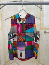 Load image into Gallery viewer, 1980s Marithe Francois Girbaud x Complements Loud Oriental Graphic Hooded Cropped Tank - Size XS