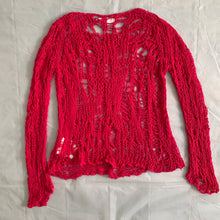 Load image into Gallery viewer, 2002 Junya Watanabe Pink Grunge Spider Web Knit - Size M