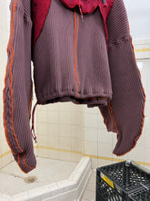 Load image into Gallery viewer, Seeing Red Marron Dyed Elephant Trunk Hoodie with Red Token Bag - Size OS
