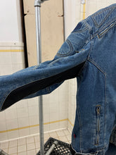 Load image into Gallery viewer, Vintage Padded Denim Moto Jacket - Size L
