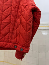 Load image into Gallery viewer, 1990s Armani Quilted Trucker Jacket w/ Leather Collar - Size L