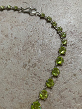 Load image into Gallery viewer, ss2021 Per Gotesson .925 Silver Plated Necklace with Green Crystals and Key - Size OS