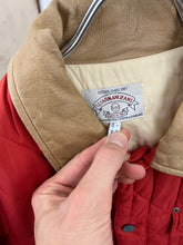 Load image into Gallery viewer, 1990s Armani Quilted Trucker Jacket w/ Leather Collar - Size L