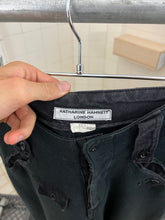Load image into Gallery viewer, 1980s Katharine Hamnett Faded Black Cotton Joggers with Adjustable Cuffs - Size M